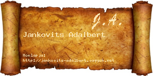 Jankovits Adalbert névjegykártya